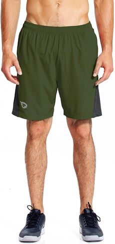 BALEAF Men's 7" Running Shorts with Mesh Liner Zipper Pocket for Athletic Workout Gym in Kuwait