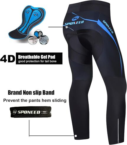 Sponeed الرجال دراجة السراويل 4D مبطن الطريق الدراجات الجوارب MTB طماق في الهواء الطلق الدراج ركوب الدراجة ارتداء in Kuwait