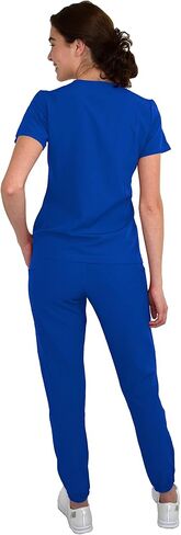 Womens Stretch Knit Panel Top and Jogger Pant Scrub Set Medical Nursing GT 4FLEX in Saudi Arabia