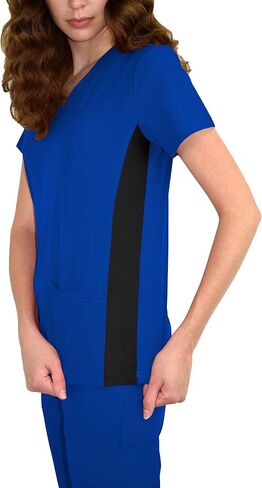 Womens Stretch Knit Panel Top and Jogger Pant Scrub Set Medical Nursing GT 4FLEX in Saudi Arabia