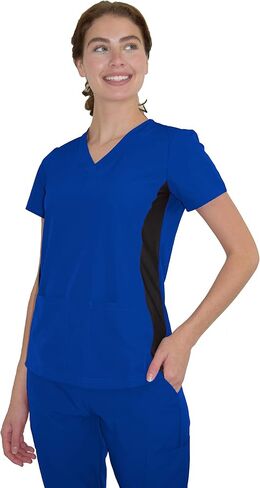 Womens Stretch Knit Panel Top and Jogger Pant Scrub Set Medical Nursing GT 4FLEX in Saudi Arabia