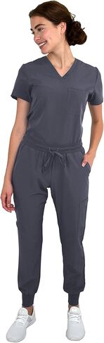 Green Town Women's Tuck-In Top/Jogger Scrub Set Medical Nursing GT 4FLEX Top and Pant in Saudi Arabia