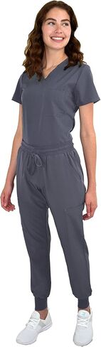 Green Town Women's Tuck-In Top/Jogger Scrub Set Medical Nursing GT 4FLEX Top and Pant in Saudi Arabia