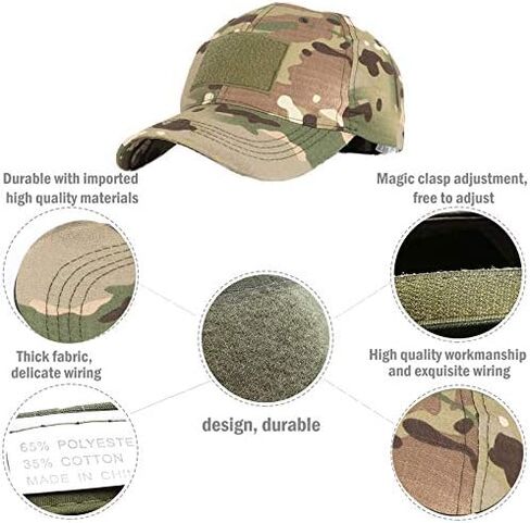 Hng Kiang Hu Tactical Hat Military Patches Adjustable Operator Flag Hats Cap Army Hats for Men Baseball Cap in Saudi Arabia