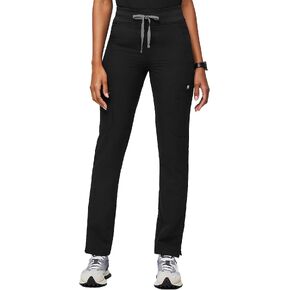 FIGS YOLA High Waisted Skinny Scrub Pants for Women — 10 Pockets, 4-Way Stretch, Yoga Waistband Womens Scrub Pants