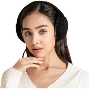 ZLYC Womens Girls Winter Warm Adjustable Knitted Ear Warmers Foldable Earmuffs