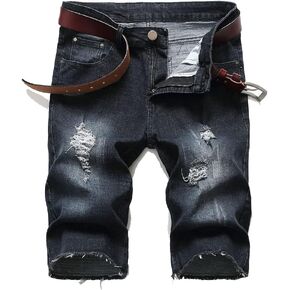 Litteking Men's Ripped Jean Shorts Casual Distressed Denim Shorts Summer Short Pants with Pockets in Saudi Arabia