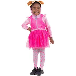 فستان نيكلوديون باو باترول سكاي ايفرست للفتيات التنكري من التول والجوارب الطويلة للأطفال الصغار in Kuwait