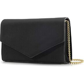 HOXIS Minimalist Evening Envelope Clutch Chain Shoulder Bag Women Faux Leather Suede Purse