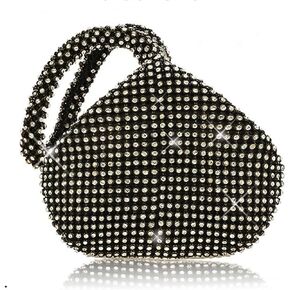 VISTATROY Women's Evening Bag Sparkly Rhinestone Purse Triangle Designer Chain Clutch Purse Bag Party Prom Wedding Purse