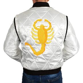 DRIVE JACKET SCORPION Bomber Satin Quilted Ryan Gosling Costume Outerwear