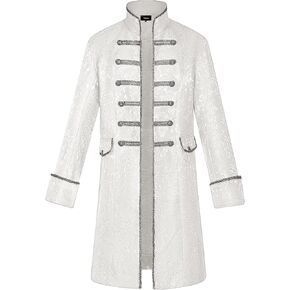 Mens Steampunk Vintage Tailcoat Goth Jacket Formal Retro Renaissance Victorian Frock Coat Uniform Medieval Halloween Costume in Kuwait