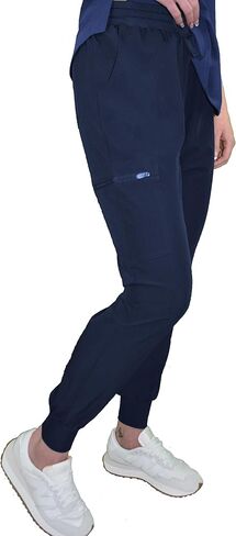 Green Town Scrubs for Women Scrub Set - Slim Fit Jogger Pant and Tuck-In V-Neck Top, 5 Pockets, Easy Care Uniform in Kuwait