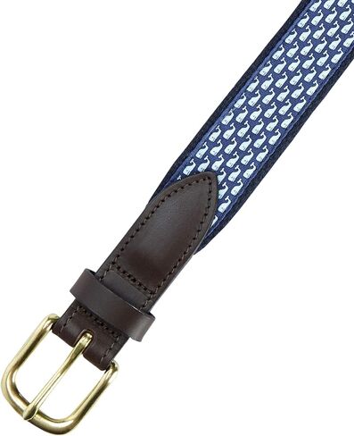 vineyard vines Boy’s Whale Canvas Leather Belt in Saudi Arabia