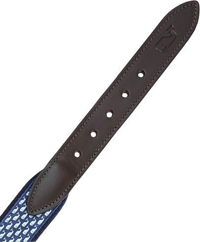 vineyard vines Boy’s Whale Canvas Leather Belt in Saudi Arabia