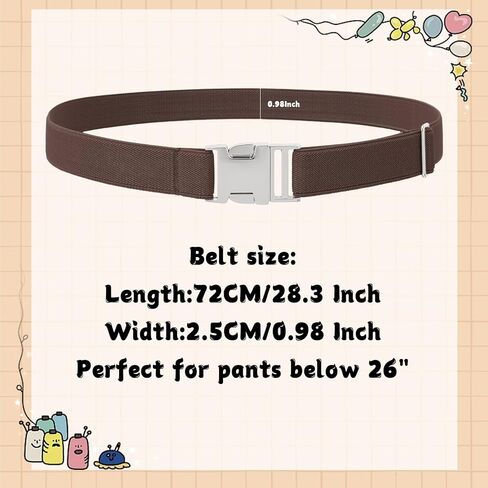 VONMELLI 3 Pack Elastic Stretch Belts Kids Toddler Belt Adjustable Uniform Belt for Boys and Girls in Kuwait