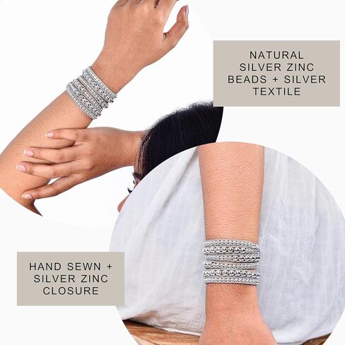 سوار فضي من الزنك + رمادي - سوار معصم سبيريت سيمون بوهو ملفوف in Kuwait