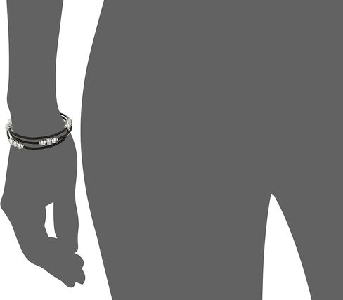 Fossil Women's Stainless Steel and Genuine Leather Bracelet for Women in Kuwait