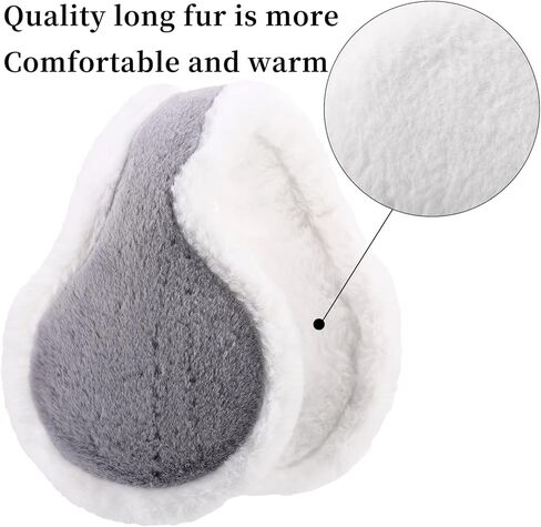 TOPZGLEEY Winter Earmuffs For Women Girls, Faux Soft&Warm Earmuffs Cute Foldable Ear Warmers Ear Covers for Cold Weather in Kuwait
