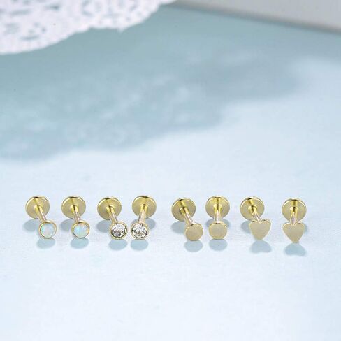 Gnoliew 16G 316L الفولاذ المقاوم للصدأ Labret Monroe الشفاه الدائري ترصيع الغضروف اللولب الزنمة ثقب الأنف in Kuwait