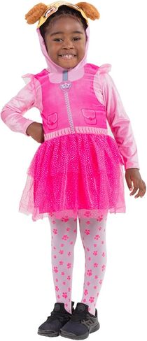 فستان نيكلوديون باو باترول سكاي ايفرست للفتيات التنكري من التول والجوارب الطويلة للأطفال الصغار in Kuwait