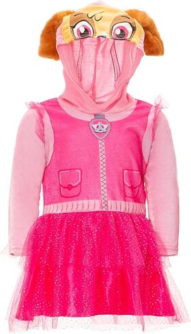 فستان نيكلوديون باو باترول سكاي ايفرست للفتيات التنكري من التول والجوارب الطويلة للأطفال الصغار in Kuwait