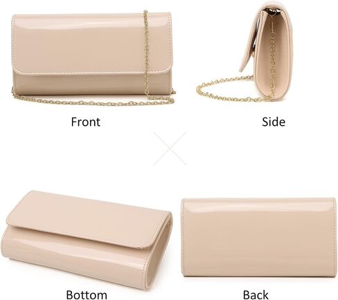 Patent Leather Envelope Clutch Womens Evening Handbag Stylish Shoulder Bag Purse for Christmas Wedding Party Prom in Saudi Arabia
