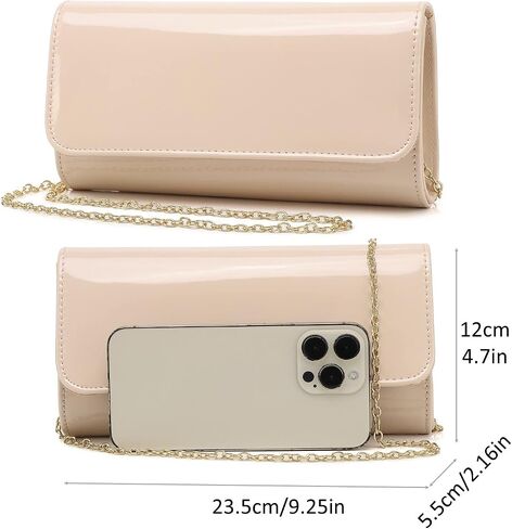 Patent Leather Envelope Clutch Womens Evening Handbag Stylish Shoulder Bag Purse for Christmas Wedding Party Prom in Saudi Arabia