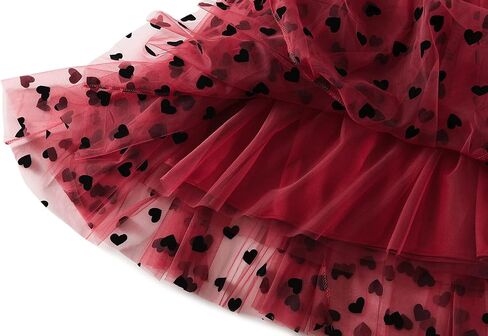 Women Tutu Tulle Skirt Elastic High Waist Layered Skirt Floral Print Mesh A-Line Midi Skirt in Kuwait