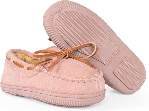 NORTY Toddler Moccasin Slippers - Kids' Slippers - Girls' and Boys' Slippers for Kids - Toddler Slippers Girls and Boys - Kids' Slippers Girls and Boys - Suede in Kuwait