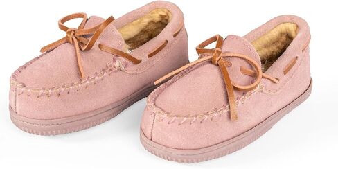 NORTY Toddler Moccasin Slippers - Kids' Slippers - Girls' and Boys' Slippers for Kids - Toddler Slippers Girls and Boys - Kids' Slippers Girls and Boys - Suede in Kuwait