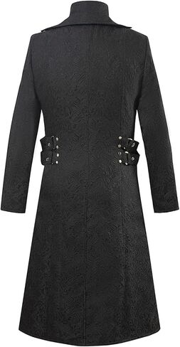 Thopil Men's Victorian Steampunk Jacket Gothic Vintage Frock Coat Uniform in Kuwait