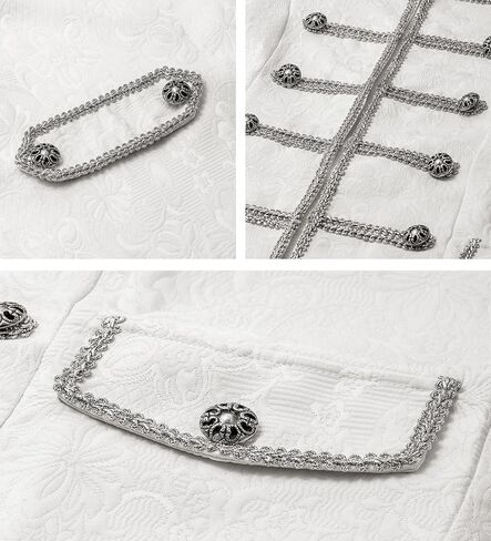 Mens Steampunk Vintage Tailcoat Goth Jacket Formal Retro Renaissance Victorian Frock Coat Uniform Medieval Halloween Costume in Kuwait