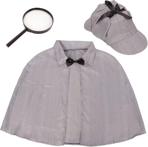 Tigerdoe – Detective Costume Adults – 3 Pc Set – Detective Hat with Cape and Magnifying Glass – Spy Costume Accessories set in Saudi Arabia