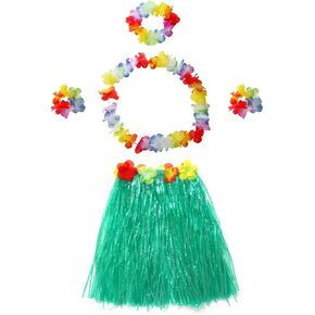 CISMARK Elastic Hawaiian Hula Dancer Grass Skirt