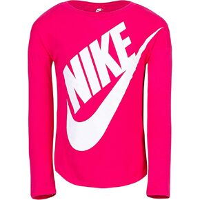 تي شيرت Nike للفتيات بأكمام طويلة برسومات جرافيك