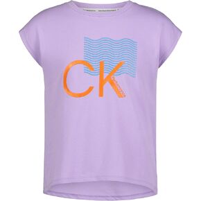 Calvin Klein Girls' Short Sleeve Performance T-Shirt, Crew-Neck Neckline & Logo Detailing in Saudi Arabia
