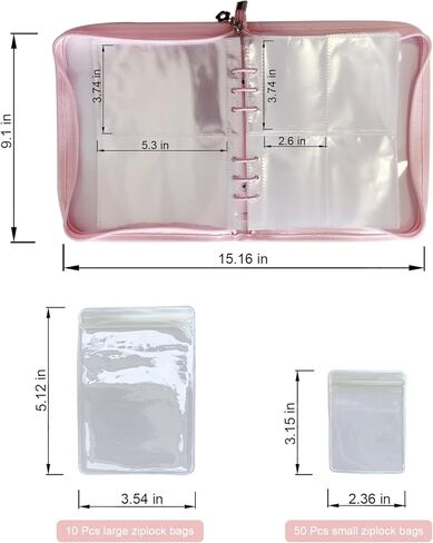 منظم مجوهرات شفاف لتخزين الاقراط من شياموي مع جيوب متعددة لتنظيم المجوهرات والاساور والخواتم والقلائد in Kuwait