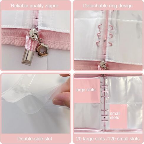 منظم مجوهرات شفاف لتخزين الاقراط من شياموي مع جيوب متعددة لتنظيم المجوهرات والاساور والخواتم والقلائد in Kuwait