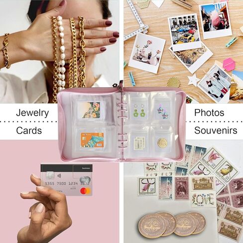 منظم مجوهرات شفاف لتخزين الاقراط من شياموي مع جيوب متعددة لتنظيم المجوهرات والاساور والخواتم والقلائد in Kuwait