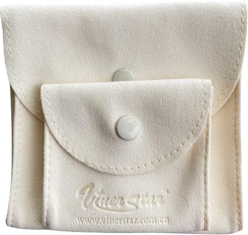 Pack of 2 PCS Suede Leather Jewelry Pouch with Snap Button (Black) in Kuwait