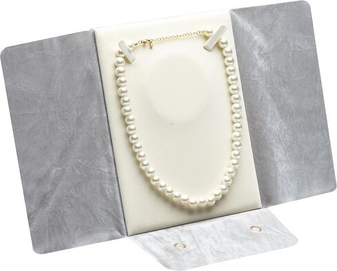 Large Velvet Travel Jewelry Organizer Pearl Necklace Storage Carrying Case Jewelry Display Case Necklace Folder (Dark Blue) in Kuwait
