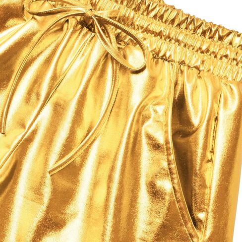 Perfashion Women's Metallic Shorts Summer Sparkly Hot Outfit Shiny Short Pants in Kuwait