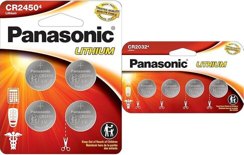 Panasonic CR2450 3.0 Volt Long Lasting Lithium Coin Cell Batteries in Child Resistant, Standards Based Packaging, 4-Battery Pack in Saudi Arabia