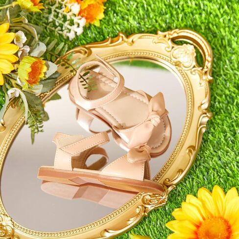 صنادل PHIRAMIN للفتيات الصغيرات - أحذية رسمية للفتيات الزهرات مفتوحة عند الأصابع للأطفال الصغار in Kuwait