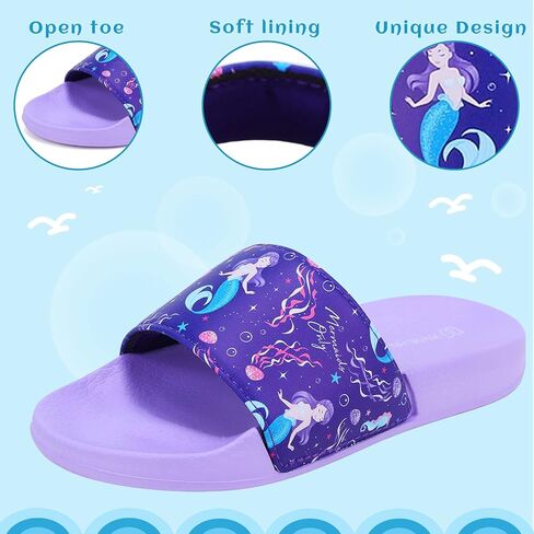 WateLves Girls & Boys Slide Sandals Kids Summer Slippers Slip On for Outdoor Beach Pool Shower (Little Kid/Big Kid) in Saudi Arabia