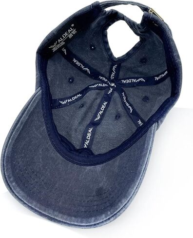 Waldeal Girls' Ponytail Hat Cute Vintage Distressed Adjustable Kids Plain Baseball Dad Cap in Kuwait