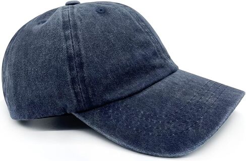 Waldeal Girls' Ponytail Hat Cute Vintage Distressed Adjustable Kids Plain Baseball Dad Cap in Kuwait