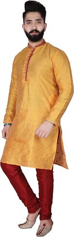Pro-Ethic Style Developer Men's Silk Printed Kurta Set in Kuwait