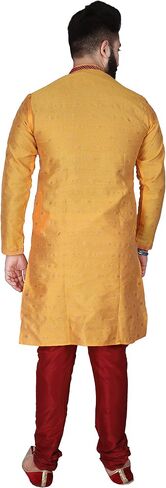 Pro-Ethic Style Developer Men's Silk Printed Kurta Set in Kuwait